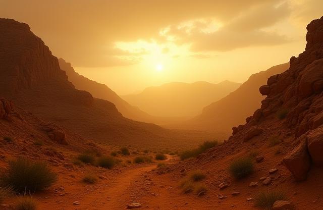 Scene from Project Z feature film showing dramatic landscape