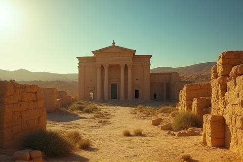 Still from The Ancient Key Short Film featuring ancient architecture
