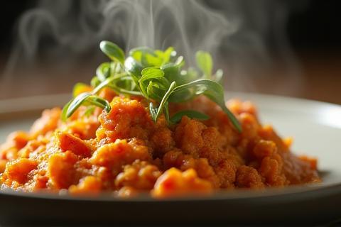 Still from a food brand advertisement showing close-up of delicious dish